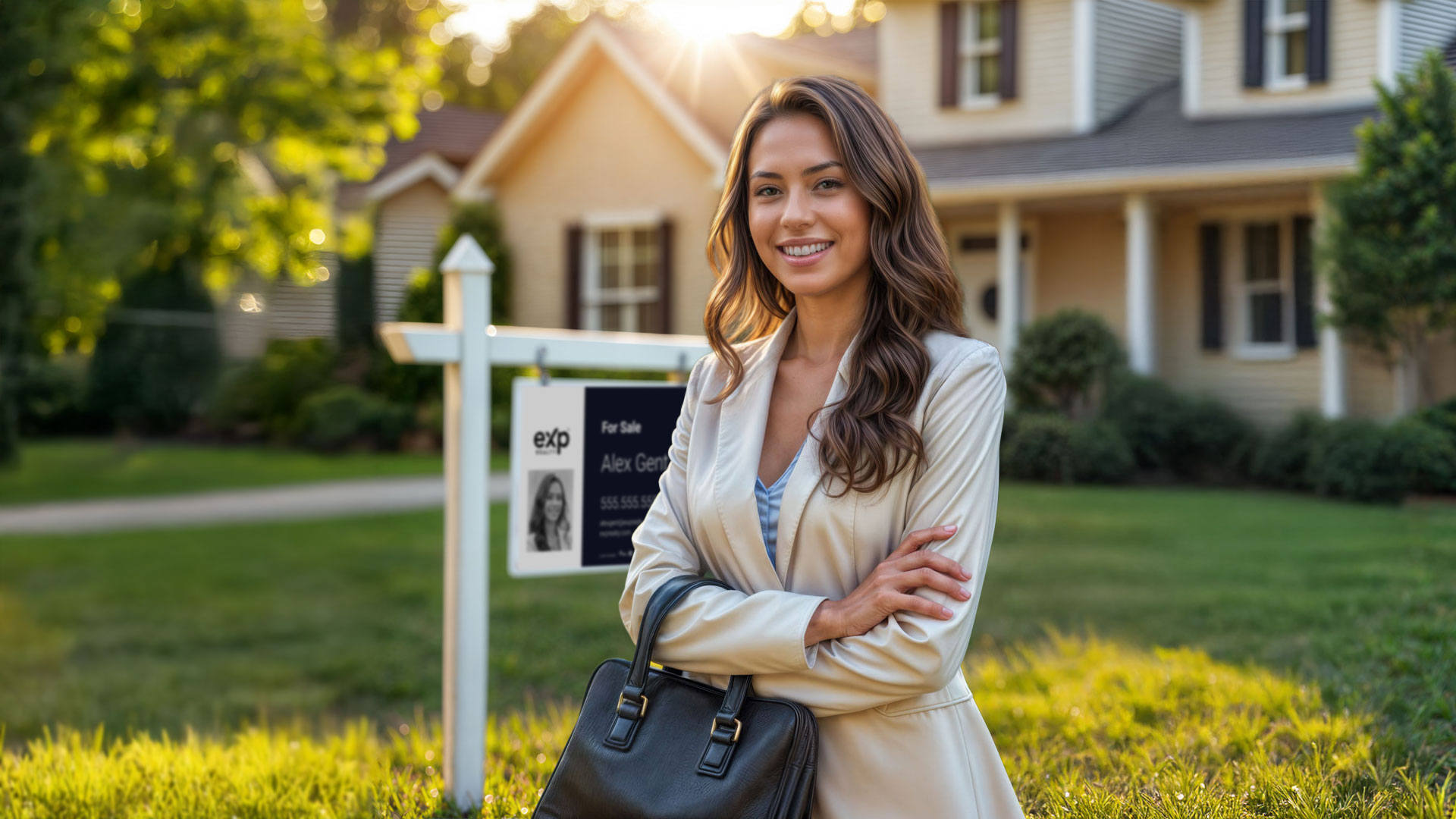 eXp Real Estate Agent; House; Sign