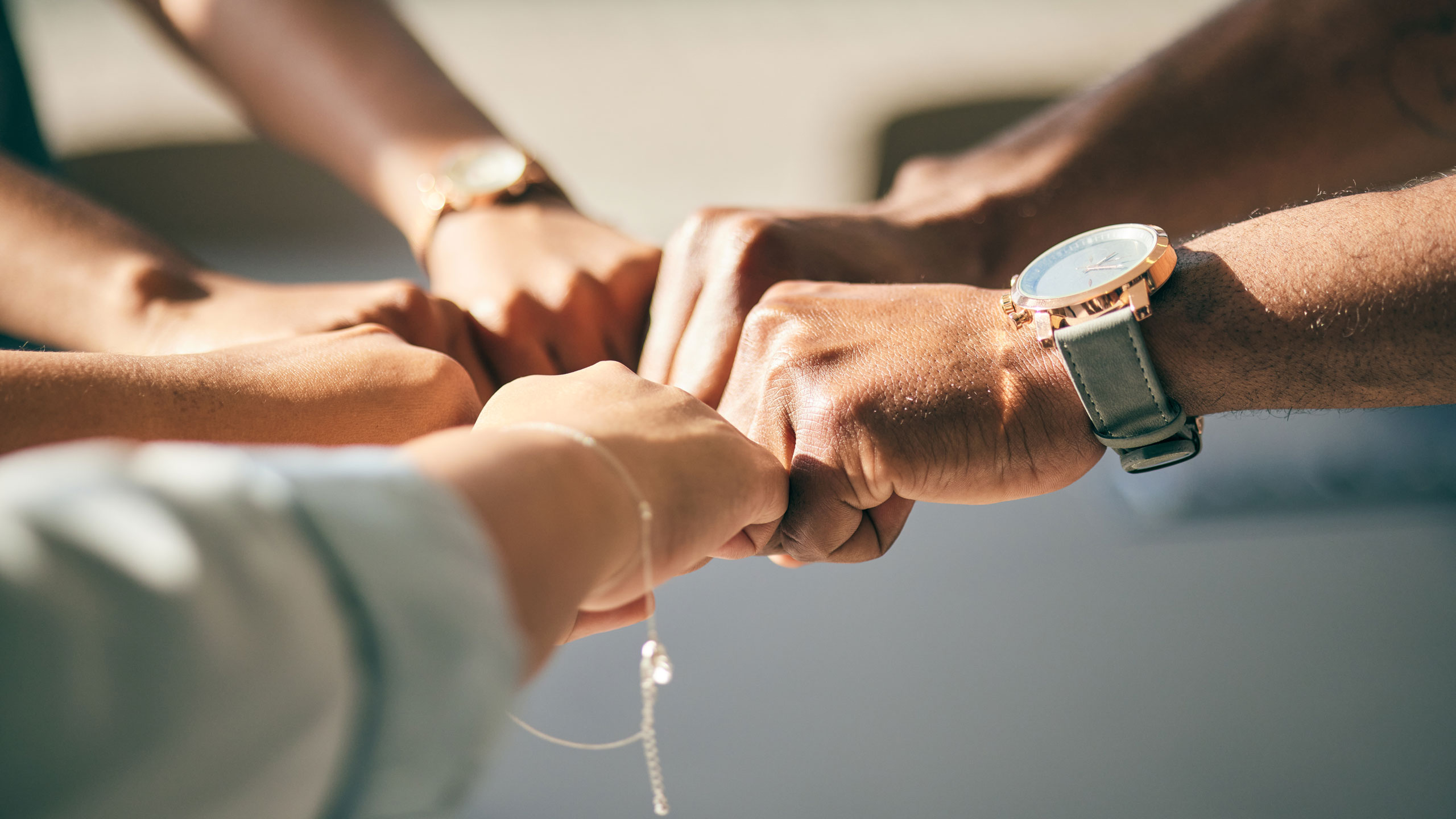 Team Circle Fist Bump