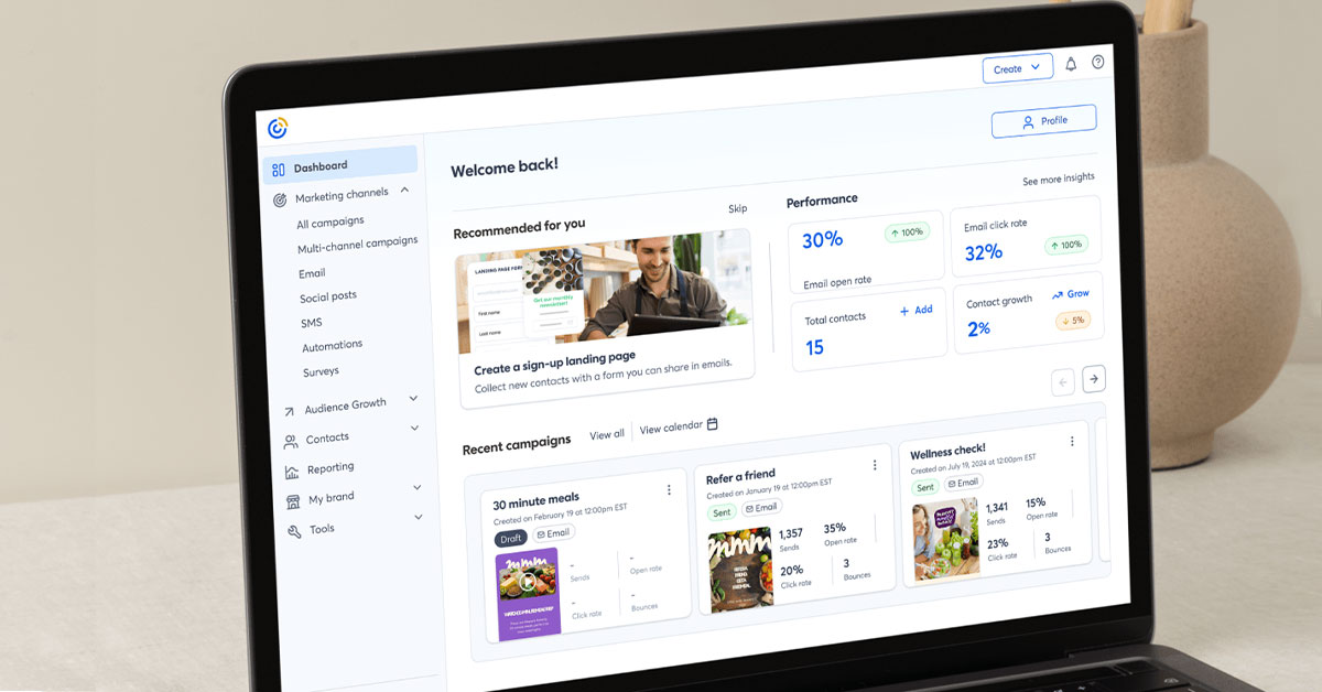 Constant Contact Dashboard